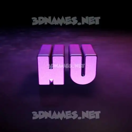 hu in Big Purple style - 3D name wallpaper hu in Big Purple style - 3D name wallpaper