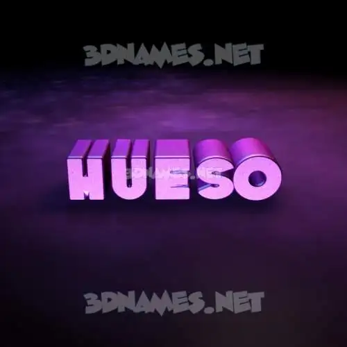 hueso in Big Purple style - 3D name wallpaper