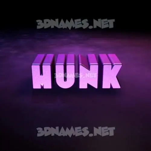 hunk in Big Purple style - 3D name wallpaper hunk in Big Purple style - 3D name wallpaper