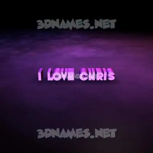 i love chris in Big Purple style - 3D name wallpaper i love chris in Big Purple style - 3D name wallpaper