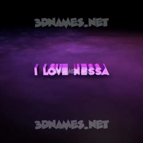 i love nessa in Big Purple style - 3D name wallpaper i love nessa in Big Purple style - 3D name wallpaper