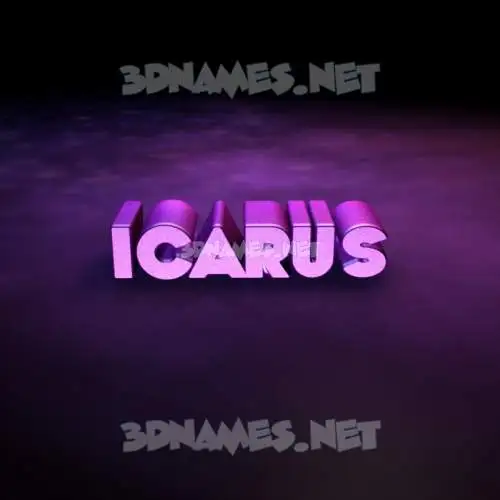 icarus in Big Purple style - 3D name wallpaper