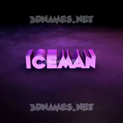 iceman in Big Purple style - 3D name wallpaper iceman in Big Purple style - 3D name wallpaper