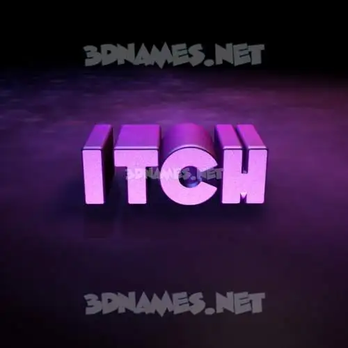 itch in Big Purple style - 3D name wallpaper