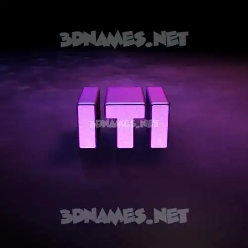 iti in Big Purple style - 3D name wallpaper
