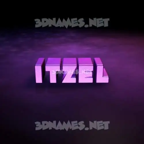 itzel in Big Purple style - 3D name wallpaper