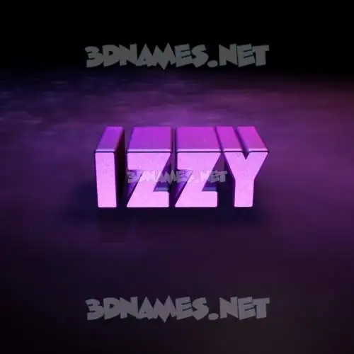 izzy in Big Purple style - 3D name wallpaper