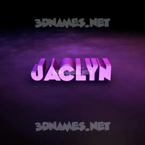 jaclyn in Big Purple style - 3D name wallpaper