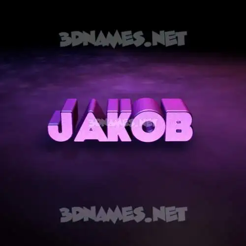 jakob in Big Purple style - 3D name wallpaper