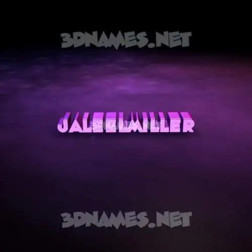 jaleelmiller in Big Purple style - 3D name wallpaper