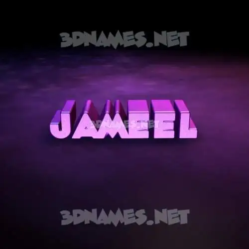 jameel in Big Purple style - 3D name wallpaper