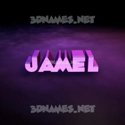 jamel in Big Purple style - 3D name wallpaper