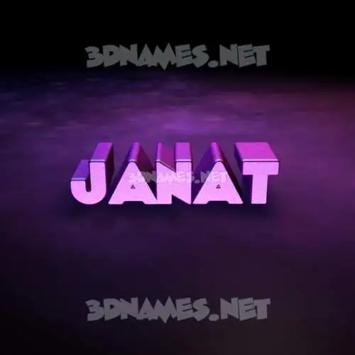 janat in Big Purple style - 3D name wallpaper janat in Big Purple style - 3D name wallpaper