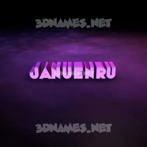 januenru in Big Purple style - 3D name wallpaper