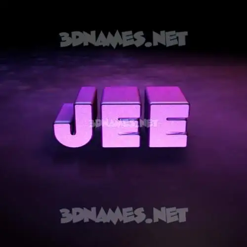 jee in Big Purple style - 3D name wallpaper