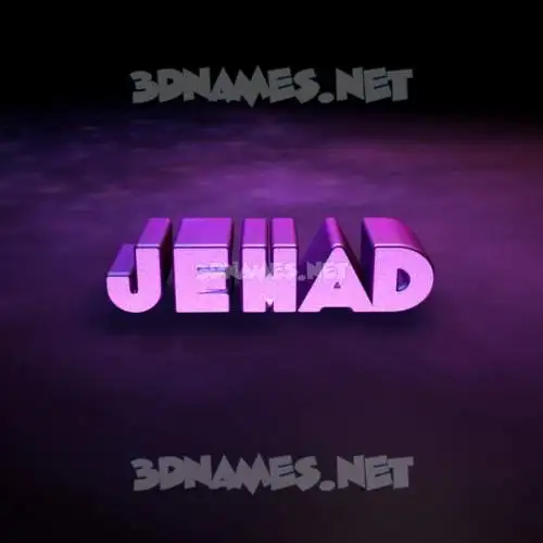jehad in Big Purple style - 3D name wallpaper