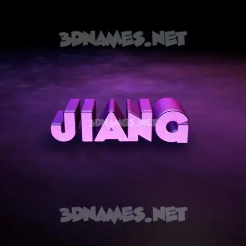 jiang in Big Purple style - 3D name wallpaper