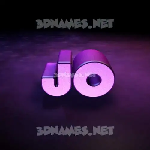 jo in Big Purple style - 3D name wallpaper