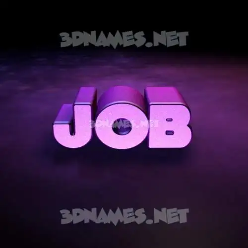 job in Big Purple style - 3D name wallpaper job in Big Purple style - 3D name wallpaper