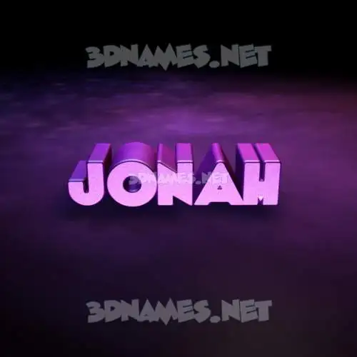 jonah in Big Purple style - 3D name wallpaper