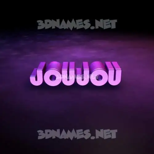 joujou in Big Purple style - 3D name wallpaper