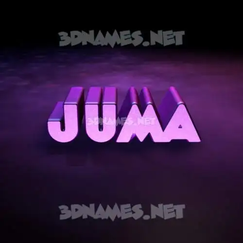juma in Big Purple style - 3D name wallpaper