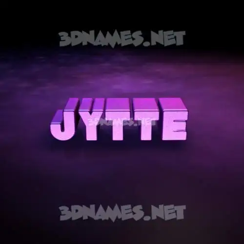 jytte in Big Purple style - 3D name wallpaper