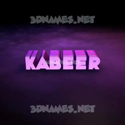 kabeer in Big Purple style - 3D name wallpaper