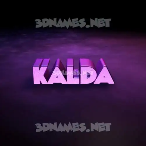 kalda in Big Purple style - 3D name wallpaper kalda in Big Purple style - 3D name wallpaper