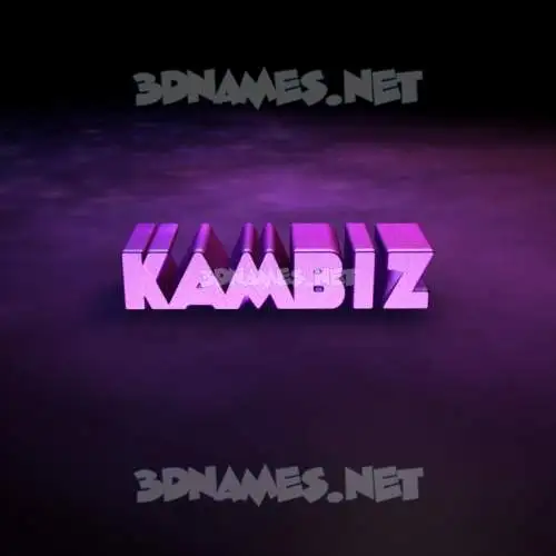 kambiz in Big Purple style - 3D name wallpaper