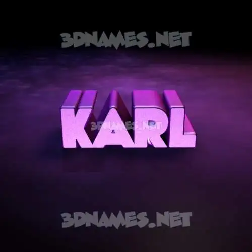 karl in Big Purple style - 3D name wallpaper