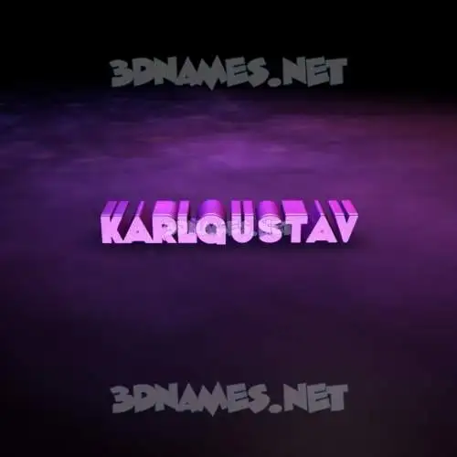 karlgustav in Big Purple style - 3D name wallpaper
