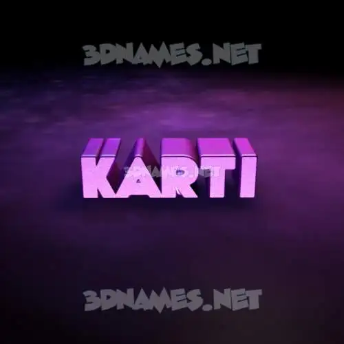 karti in Big Purple style - 3D name wallpaper karti in Big Purple style - 3D name wallpaper