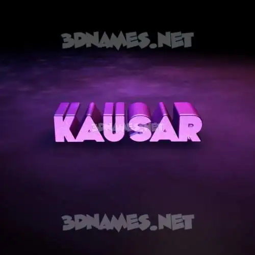 kausar in Big Purple style - 3D name wallpaper