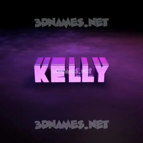 kelly in Big Purple style - 3D name wallpaper