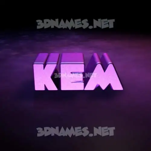 kem in Big Purple style - 3D name wallpaper