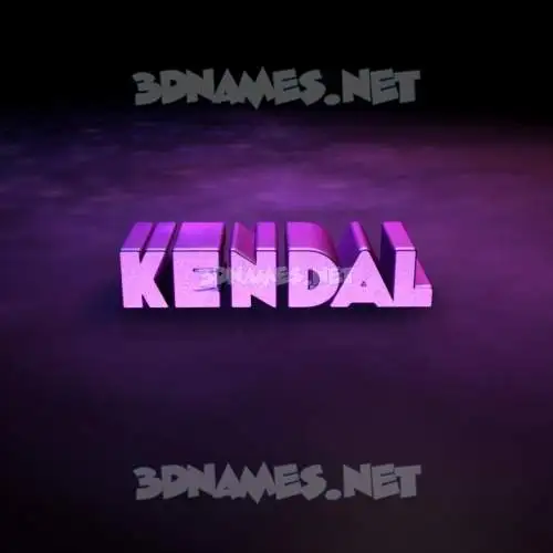 kendal in Big Purple style - 3D name wallpaper