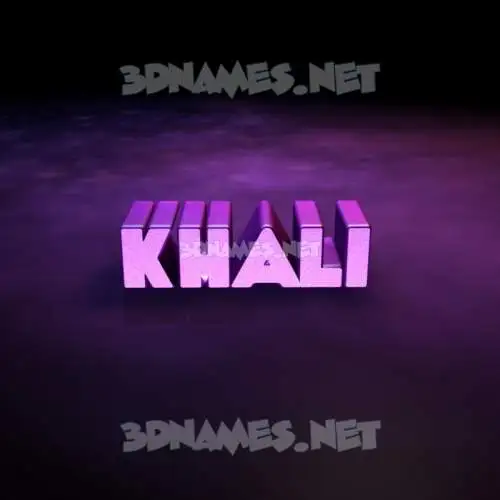 khali in Big Purple style - 3D name wallpaper