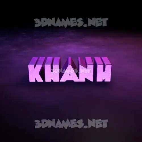 khanh in Big Purple style - 3D name wallpaper