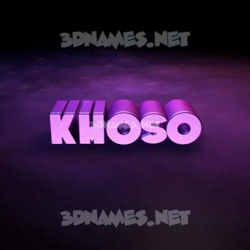 khoso in Big Purple style - 3D name wallpaper khoso in Big Purple style - 3D name wallpaper