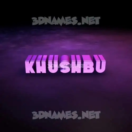 khushbu in Big Purple style - 3D name wallpaper