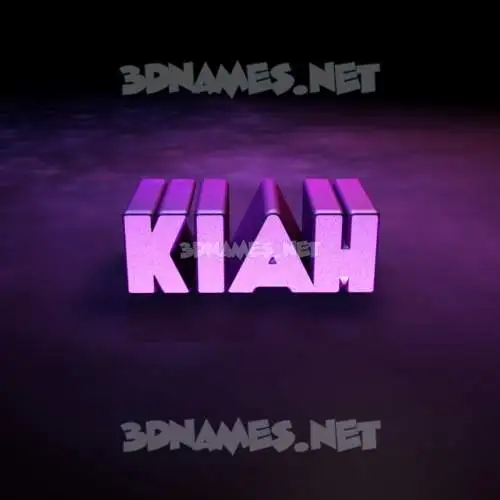 kiah in Big Purple style - 3D name wallpaper