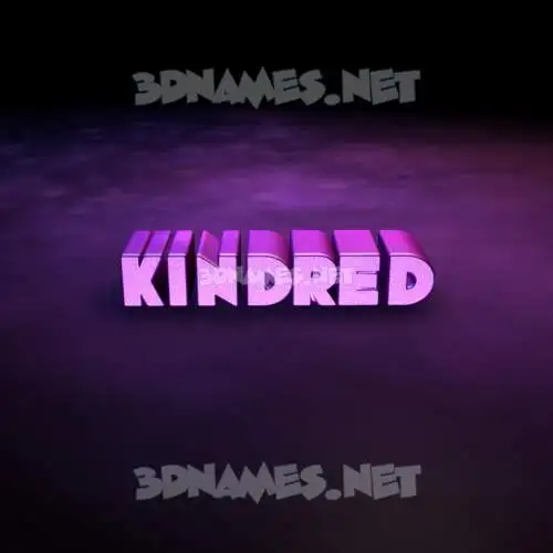 kindred in Big Purple style - 3D name wallpaper