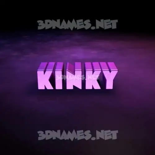 kinky in Big Purple style - 3D name wallpaper
