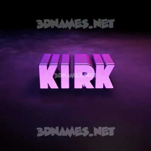 kirk in Big Purple style - 3D name wallpaper