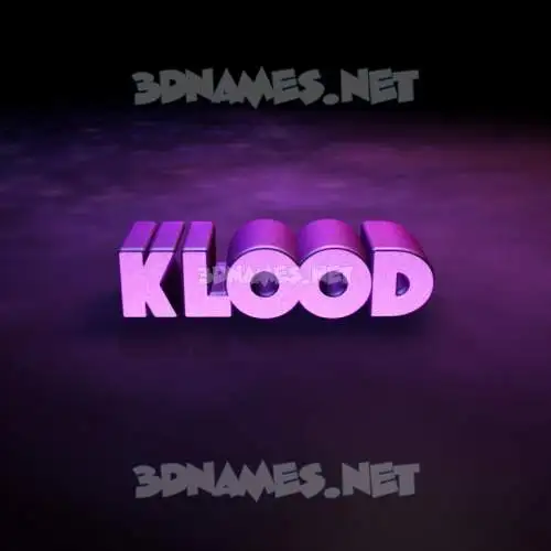 klood in Big Purple style - 3D name wallpaper klood in Big Purple style - 3D name wallpaper