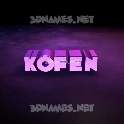 kofen in Big Purple style - 3D name wallpaper
