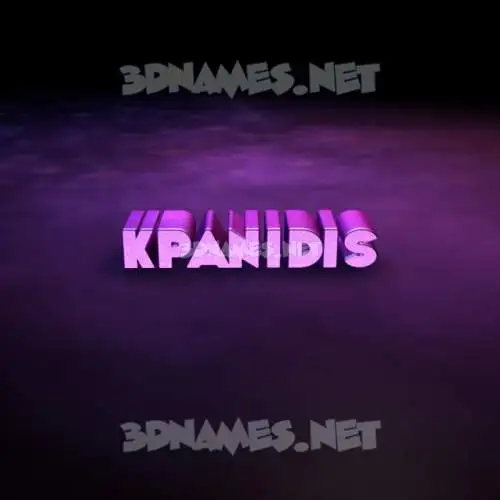 kpanidis in Big Purple style - 3D name wallpaper