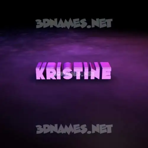 kristine in Big Purple style - 3D name wallpaper