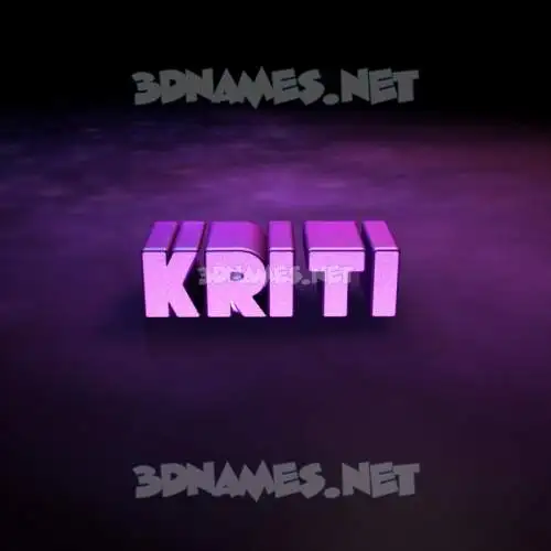kriti in Big Purple style - 3D name wallpaper kriti in Big Purple style - 3D name wallpaper